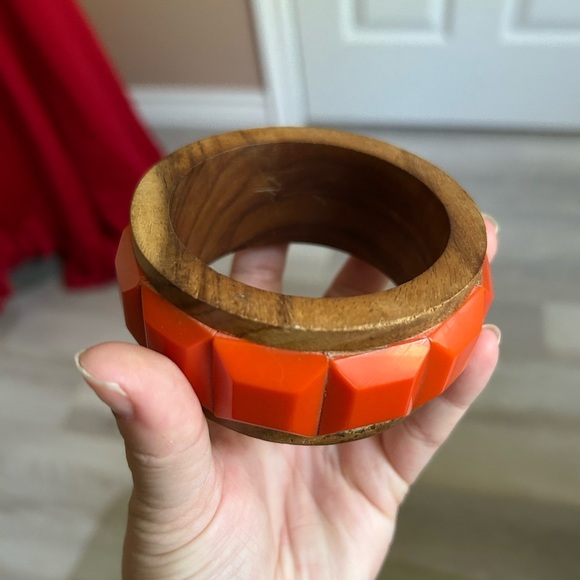4/$100 Orange and Brown Geometric lucite Bracelet 🍊 - Picture 5 of 7